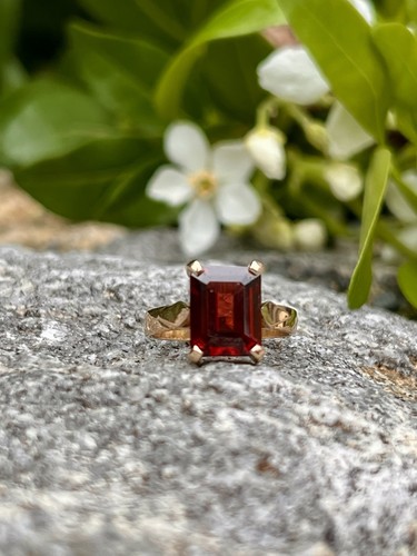 Bague 18k grenat - bague,