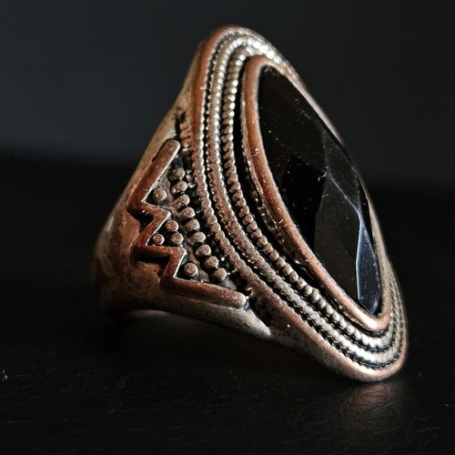 Bague marquise onyx pierre