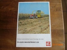 OLD ADVERTISING BROCHURE FORAGE HARVESTER CLAAS MAISPRINZ 20