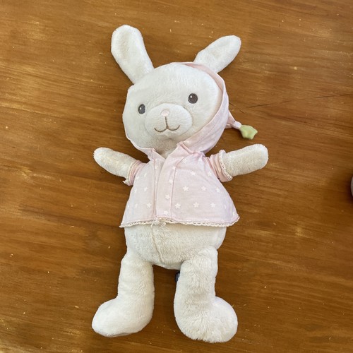 Doudou peluche lapin blanc - lapin,