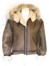 Rare blouson bombardier aviateur AVIREX 42 US L Capuche Coyote - Made in USA