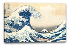 Toile/Cadres Katsushika Hokusai - Sous la vague de Kanagawa (Kanagawa oki nami