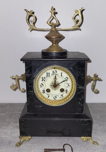 Horloge marbre noir - horloge,