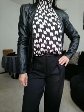 Veste noire blouson cuir