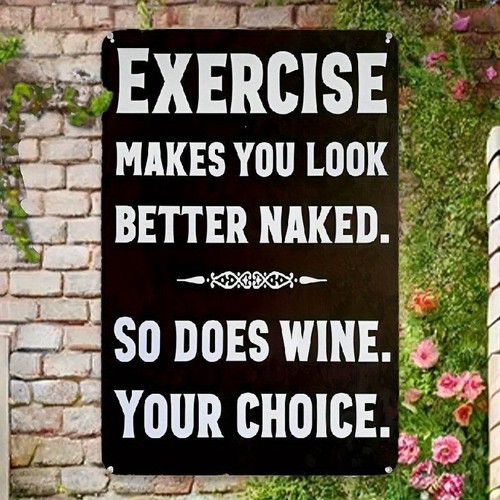 Retro exercise metal sign - retro,