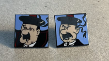 TINTIN / HERGÉ  2 PIN'S CARRE