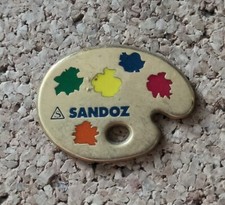 Pin's Sandoz Dusseaux Paris Pharmacy Pharmaceutical Medical Medicines Brooch
