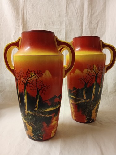 Paire vase faience elge - vase,