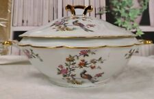 🦚 Soupière En Porcelaine Décor Oiseaux