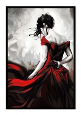 Danseuse- 93x63cm-Ölbild Peint à la Main Toile avec Cadre Déco Murale G100671