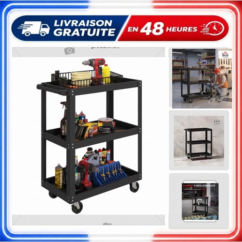 Chariot atelier homcom 3 - chariot,