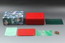 Coffret Rolex réf.14.00.08 bois rouge ensemble complet boîte extérieure...