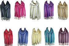 femmes rayures châle écharpe