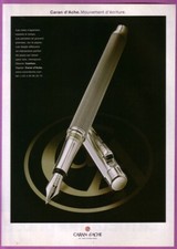 Publicité Papier - Stylo Plume  CARAN d'ACHE de 2003