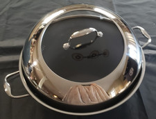 HexClad Hybrid Nonstick 14" Wok with Stainless Steel/Glass Lid !Very Nice Used!