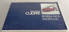 Operating Instructions/Manual Daihatsu Cuore L201 Stand 11/1991 