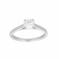 DE BEERS - Platinum and Diamond Solitaire Ring approx 0.54 carat