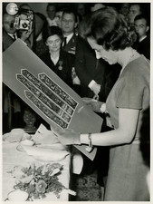 La Reine Fabiola in Brussels, 1961 Vintage Silver Print Silver Print 1