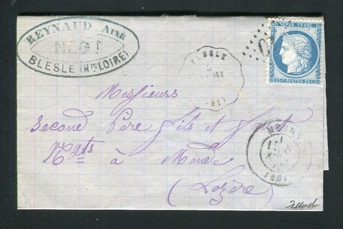 Rare lettre blesle - lettre,