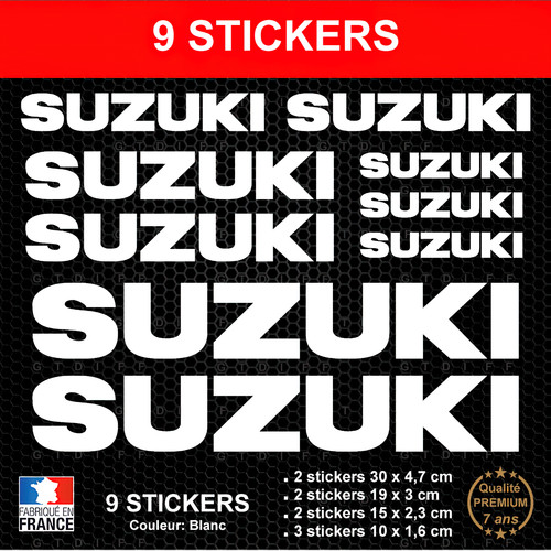 Stickers suzuki blanc - 9,