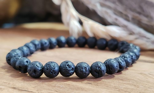 Bracelet pierre lave - pierre,