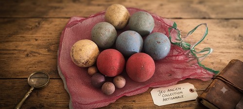 Jeu boules ancien bois - ancien,