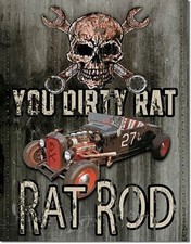 Plaque Métallique Rat Rod