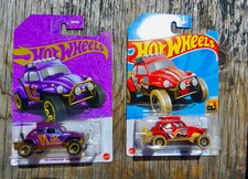 ?HOT WHEELS? 2 VW BAJA''S #5/6 PURPLE VW BAJA 57th  #241 RED VW BAJA T-HUNT