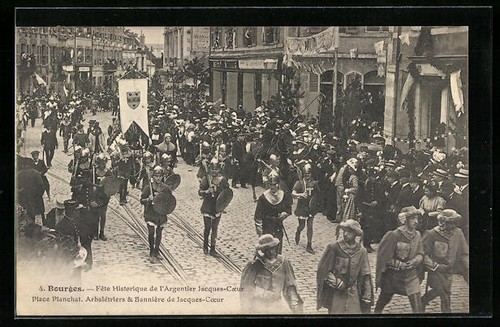Cpa bourges fête historique - bourges,,