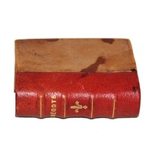 Antique Small Pocket Butt Box Lancel / Trompe l'Oeil Book