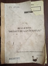 SNCF - notebook "Bulletin de Fault Lantern(s)" - CC6524