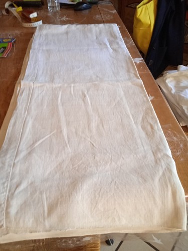 Ancien drap métis lin - ancien, en
