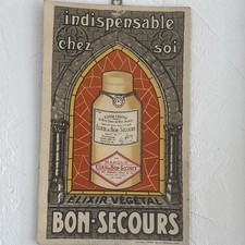 ANTIQUE POSTER ELIXIR OF GOOD HELP ANCESTOR CHARTREUSE ADVERTISING RARE 1900