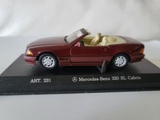 Miniature Mercedes 320SL cabriolet 1:43 couleur bordeaux neuve dans la boite 