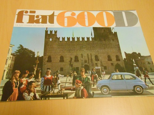 Publicité papier fiat 600 d - publicité,