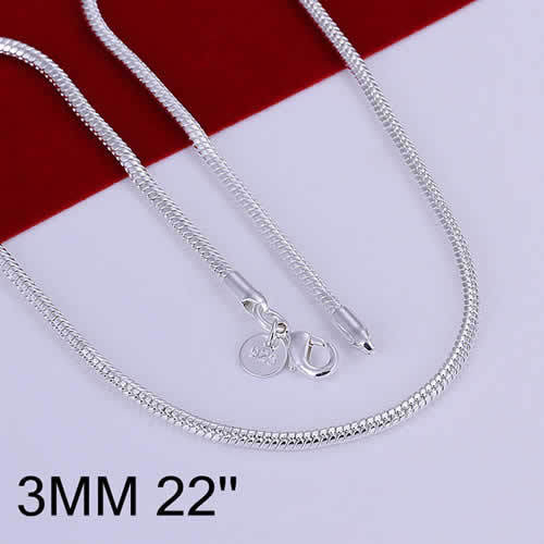 Chaine serpent plaqué - , argent