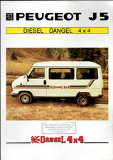 Peugeot J5 Diesel Dangel 4x4 1983 UK Market Foldout Brochure Talbot Express