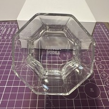 Absolut Vodka Eight Sided Glass Bottom Etched Unused Beautiful 3.5” Tall 3” Dia