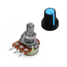Potentiomètre linéaire B1K 5K 10K 20K 50K 100K 250K 500K 1M + bouton bleu Ohm