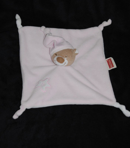 Doudou nattou ours - nattou, rose