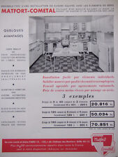 PRESS ADVERTISEMENT 1951 KITCHEN BLOCK SHEET STEEL MATFORT COMETAL - ADVERTISING