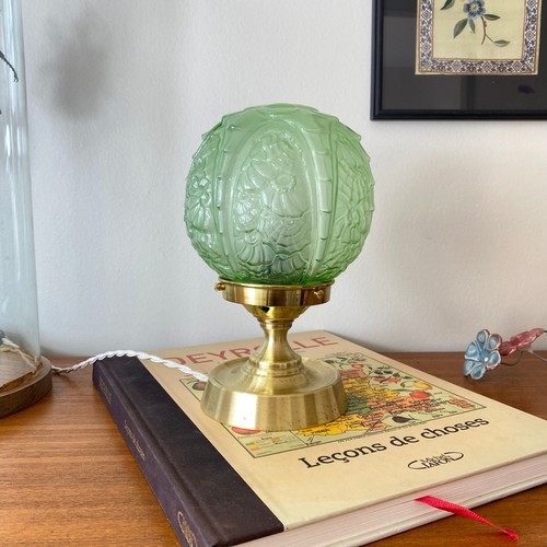 Lampe table globe verre - table,