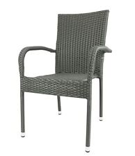 Wicker Chaise Empilable Gris