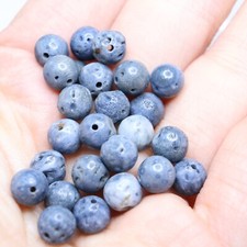 lot de 5 perles de corail bleu