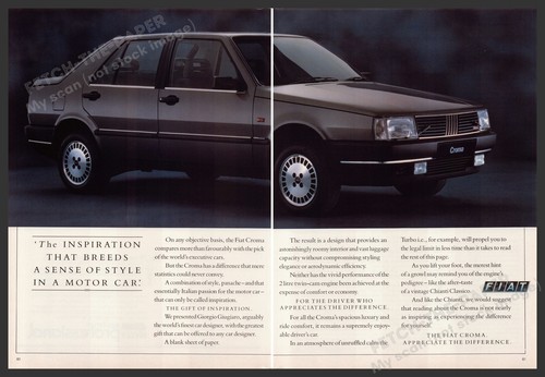 Fiat croma car 1980s print - croma,