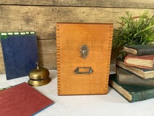 825⚜️ Antique Desk Decor Storage Box With Vintage Wooden Plugs