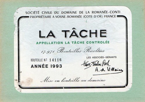 Etiquette tache 1993 - etiquette,