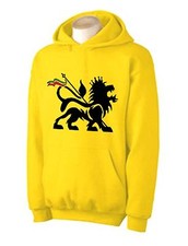 LION OF JUDAH HOODIE - Reggae Rasta Bob Marley Rastafarian T-Shirt - Size S-XXL