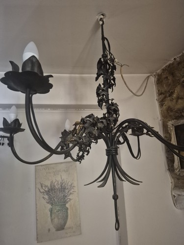 Lustre noir lumières - 5, bras