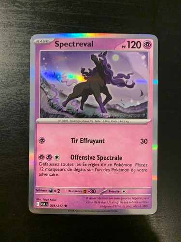 Carte pokémon holo - carte, spectreval